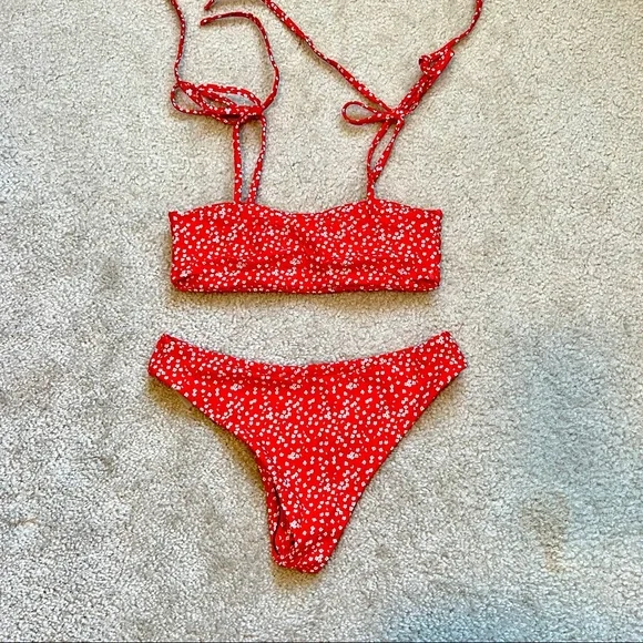 NWOT SHEIN Floral Daisy “Ditsy” Cheeky Bikini Set—SZ. Small - Picture 2 of 7